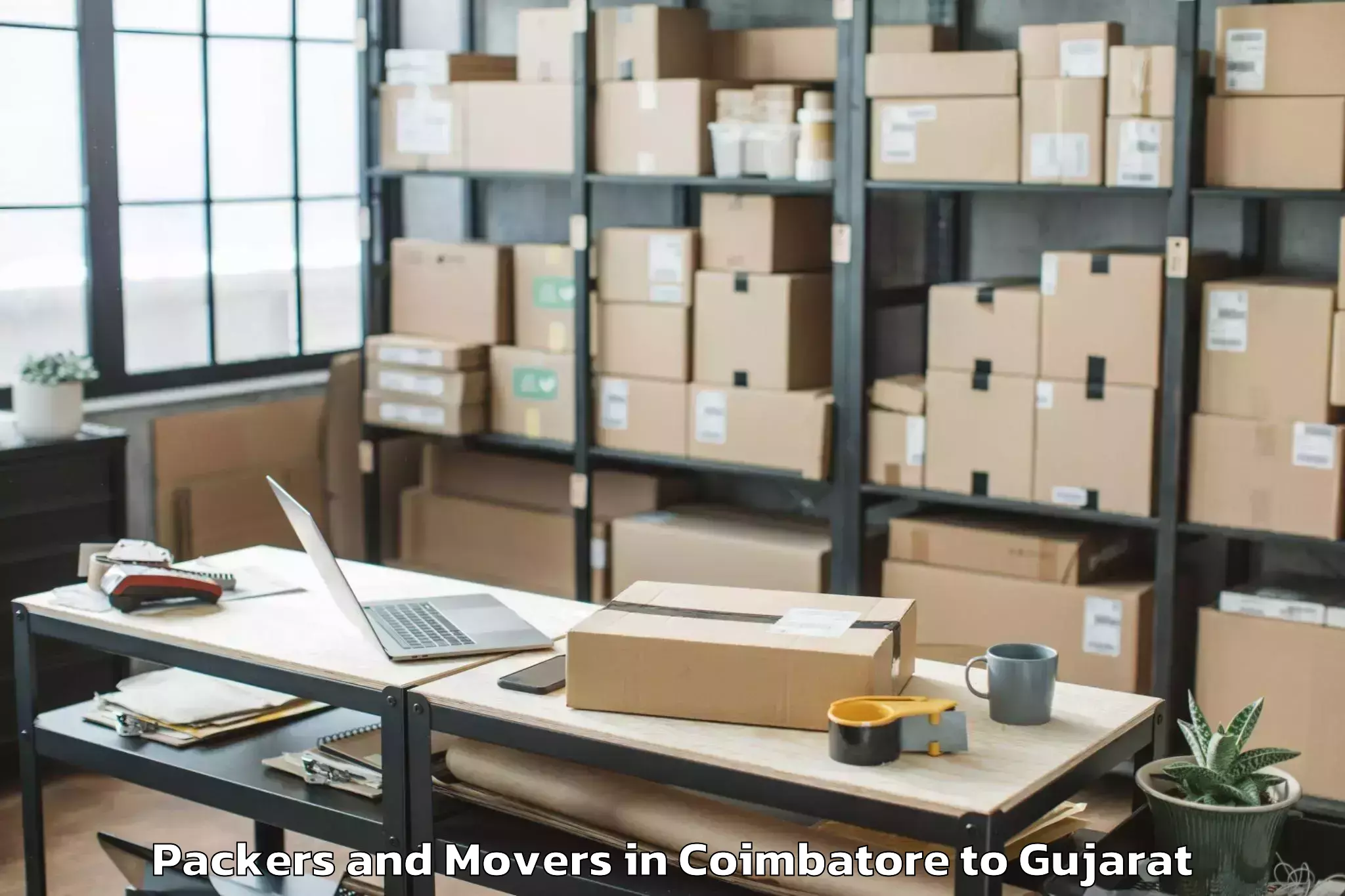 Book Your Coimbatore to Jafrabad Packers And Movers Today